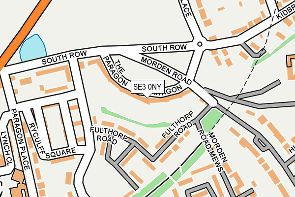 SE3 0NY map - OS OpenMap – Local (Ordnance Survey)
