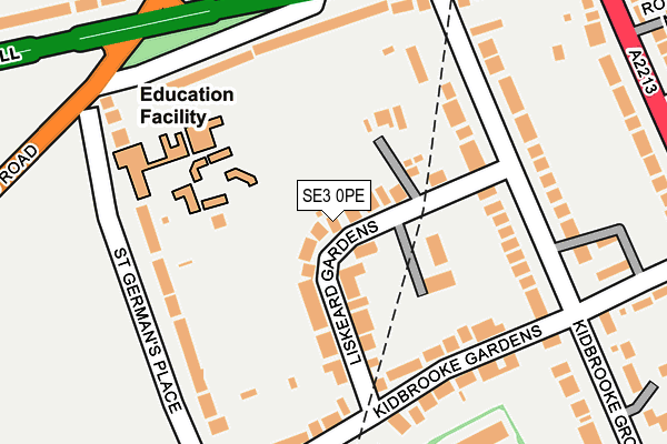 SE3 0PE map - OS OpenMap – Local (Ordnance Survey)