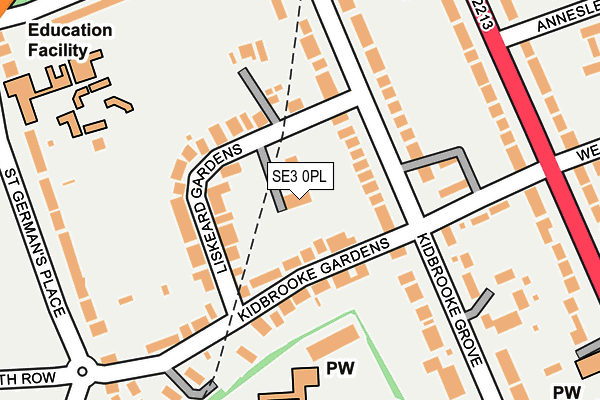 SE3 0PL map - OS OpenMap – Local (Ordnance Survey)