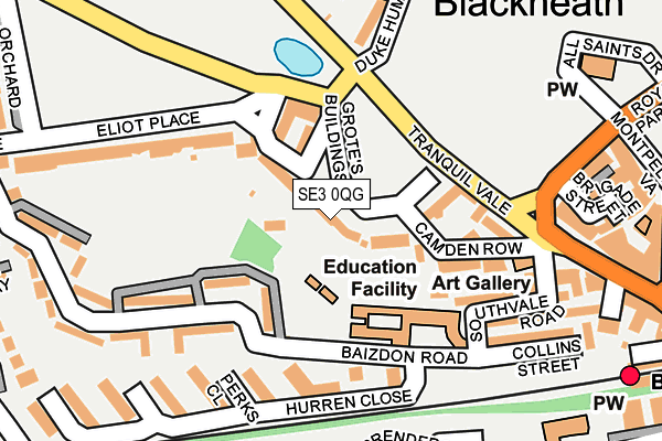SE3 0QG map - OS OpenMap – Local (Ordnance Survey)