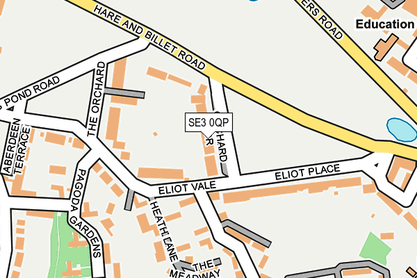 SE3 0QP map - OS OpenMap – Local (Ordnance Survey)