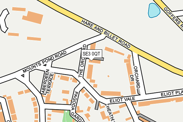 SE3 0QT map - OS OpenMap – Local (Ordnance Survey)