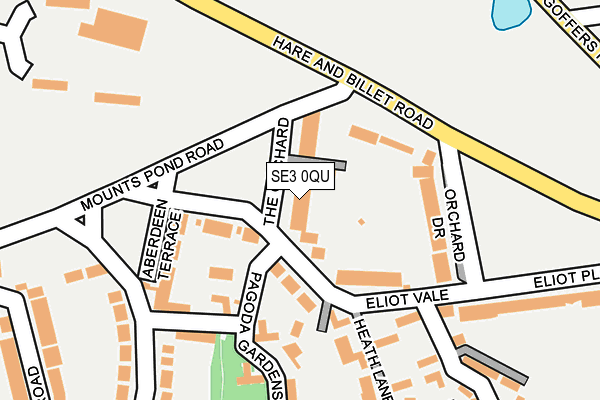 SE3 0QU map - OS OpenMap – Local (Ordnance Survey)