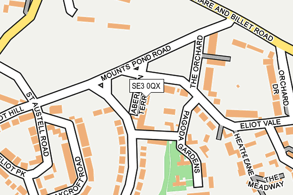 SE3 0QX map - OS OpenMap – Local (Ordnance Survey)