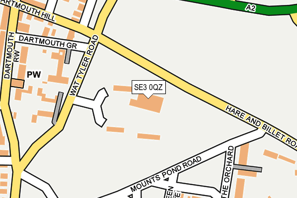 SE3 0QZ map - OS OpenMap – Local (Ordnance Survey)