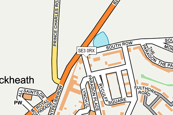 SE3 0RX map - OS OpenMap – Local (Ordnance Survey)