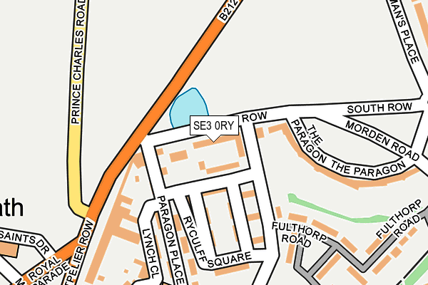 SE3 0RY map - OS OpenMap – Local (Ordnance Survey)
