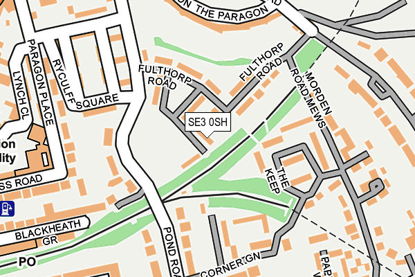 SE3 0SH map - OS OpenMap – Local (Ordnance Survey)