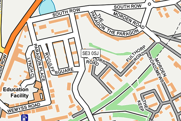 SE3 0SJ map - OS OpenMap – Local (Ordnance Survey)