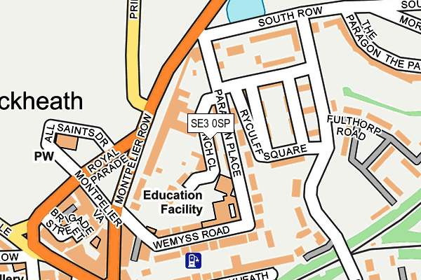 SE3 0SP map - OS OpenMap – Local (Ordnance Survey)