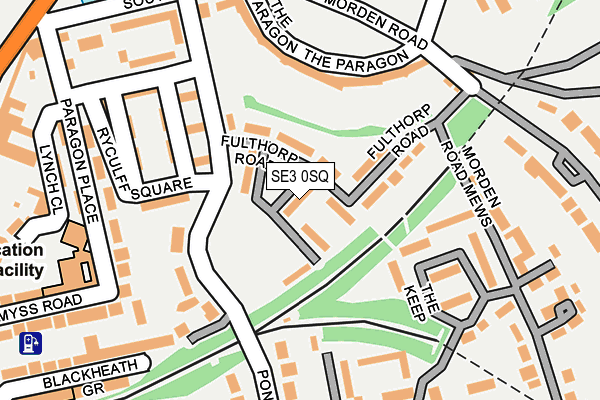 SE3 0SQ map - OS OpenMap – Local (Ordnance Survey)