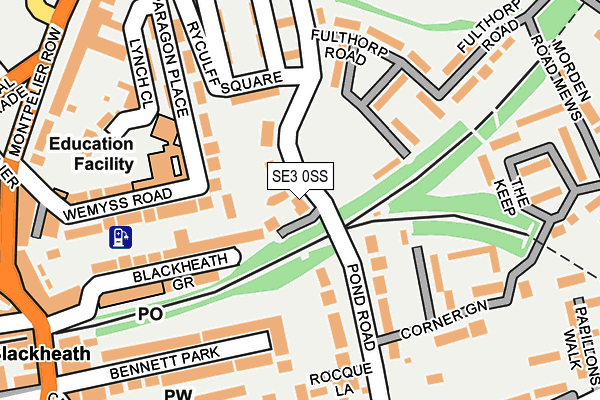 SE3 0SS map - OS OpenMap – Local (Ordnance Survey)
