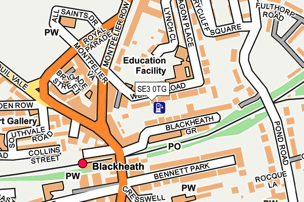 SE3 0TG map - OS OpenMap – Local (Ordnance Survey)