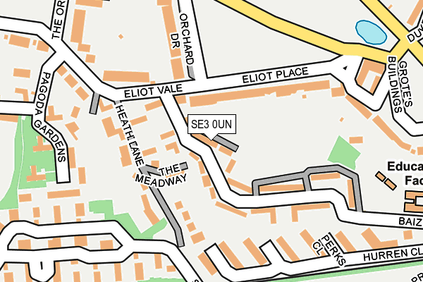 SE3 0UN map - OS OpenMap – Local (Ordnance Survey)