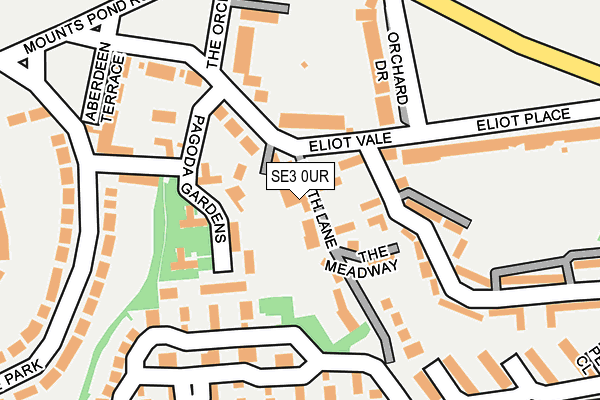 SE3 0UR map - OS OpenMap – Local (Ordnance Survey)