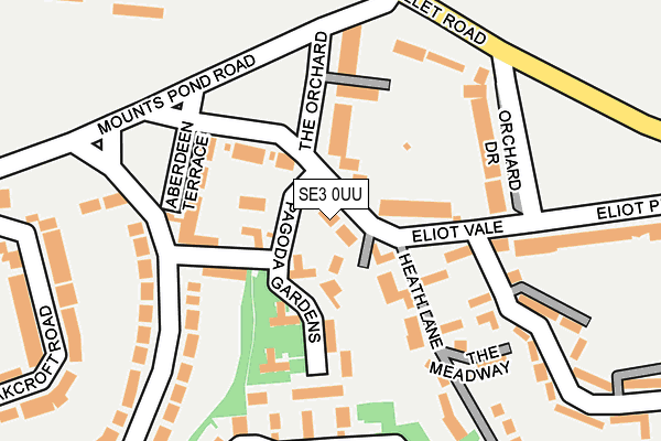 SE3 0UU map - OS OpenMap – Local (Ordnance Survey)