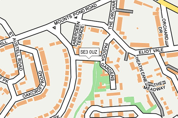 SE3 0UZ map - OS OpenMap – Local (Ordnance Survey)