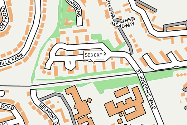 SE3 0XF map - OS OpenMap – Local (Ordnance Survey)