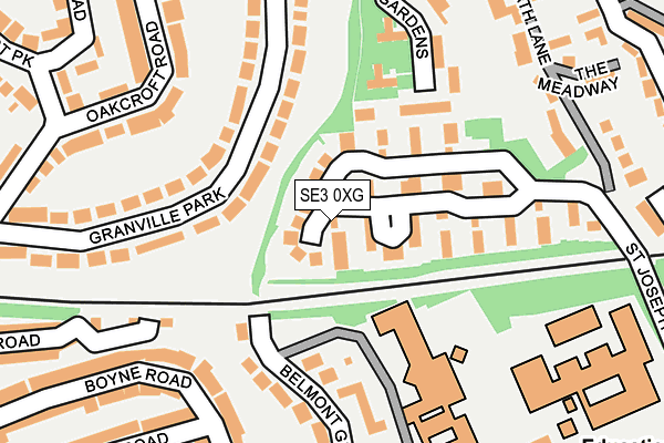 SE3 0XG map - OS OpenMap – Local (Ordnance Survey)