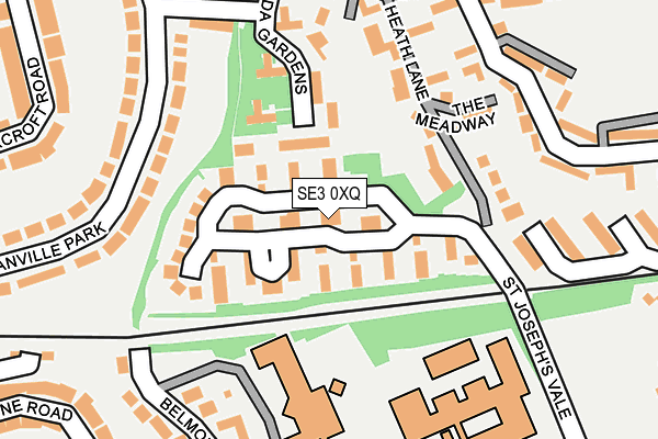 SE3 0XQ map - OS OpenMap – Local (Ordnance Survey)