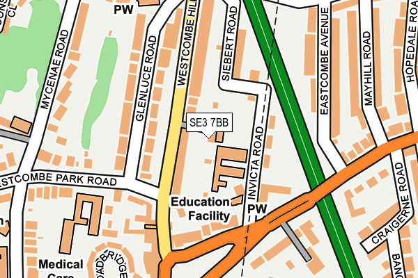 SE3 7BB map - OS OpenMap – Local (Ordnance Survey)