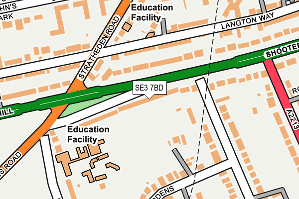 SE3 7BD map - OS OpenMap – Local (Ordnance Survey)