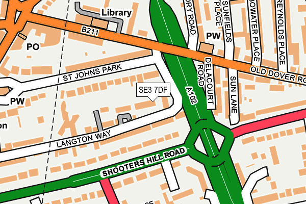 SE3 7DF map - OS OpenMap – Local (Ordnance Survey)