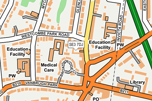 SE3 7DJ map - OS OpenMap – Local (Ordnance Survey)