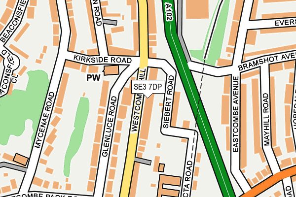 SE3 7DP map - OS OpenMap – Local (Ordnance Survey)