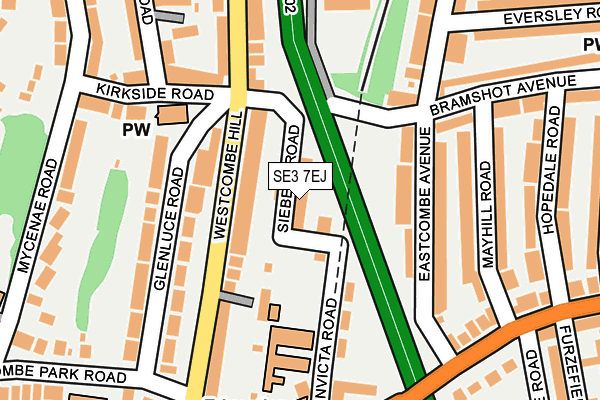 SE3 7EJ map - OS OpenMap – Local (Ordnance Survey)