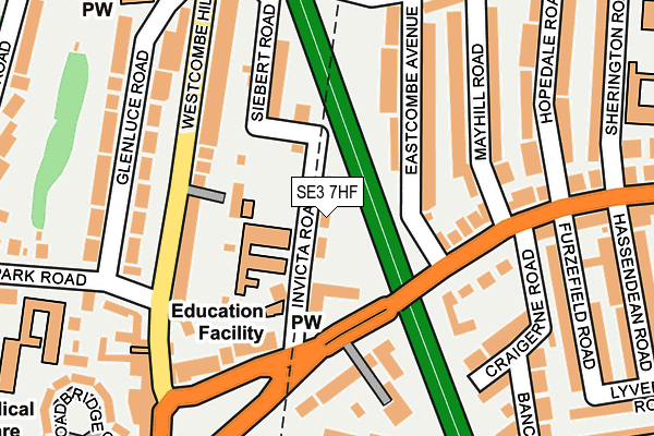 SE3 7HF map - OS OpenMap – Local (Ordnance Survey)