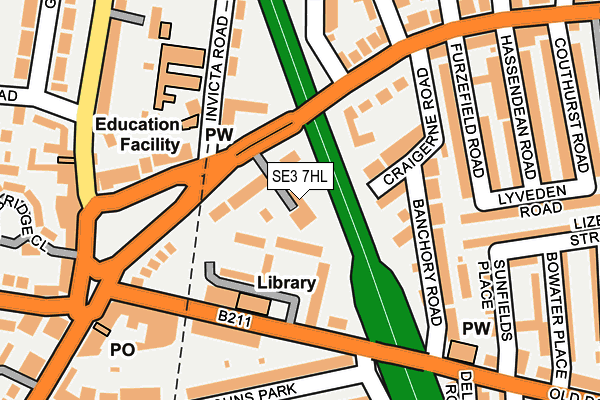 SE3 7HL map - OS OpenMap – Local (Ordnance Survey)