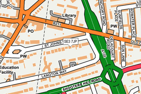 SE3 7JP map - OS OpenMap – Local (Ordnance Survey)