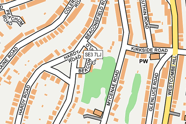 SE3 7LJ map - OS OpenMap – Local (Ordnance Survey)