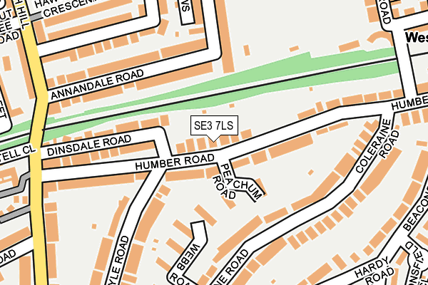 SE3 7LS map - OS OpenMap – Local (Ordnance Survey)