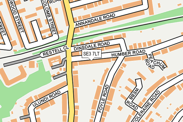 SE3 7LT map - OS OpenMap – Local (Ordnance Survey)