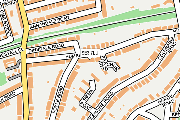 SE3 7LU map - OS OpenMap – Local (Ordnance Survey)