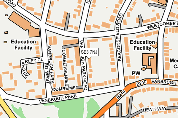 SE3 7NJ map - OS OpenMap – Local (Ordnance Survey)