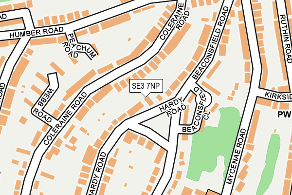 SE3 7NP map - OS OpenMap – Local (Ordnance Survey)