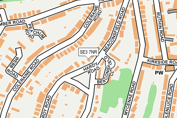 SE3 7NR map - OS OpenMap – Local (Ordnance Survey)