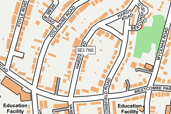 SE3 7NS map - OS OpenMap – Local (Ordnance Survey)