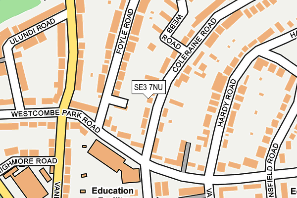 SE3 7NU map - OS OpenMap – Local (Ordnance Survey)