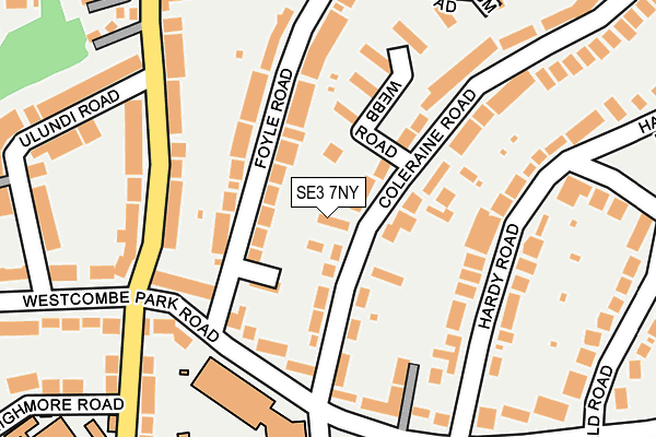 SE3 7NY map - OS OpenMap – Local (Ordnance Survey)
