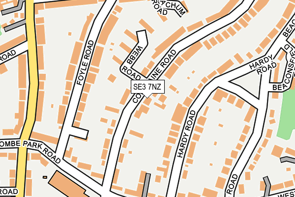 SE3 7NZ map - OS OpenMap – Local (Ordnance Survey)