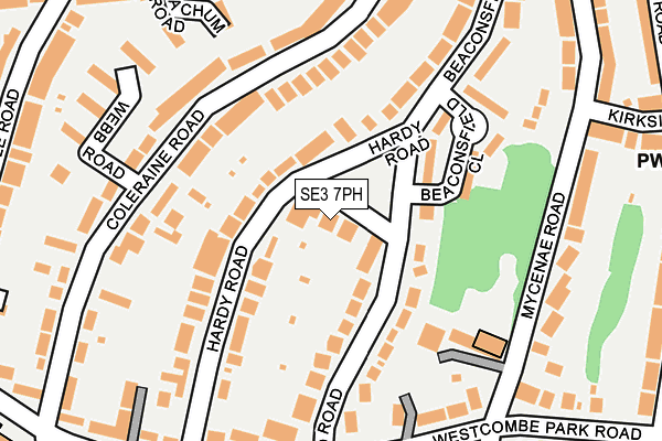 SE3 7PH map - OS OpenMap – Local (Ordnance Survey)