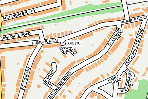 SE3 7PJ map - OS OpenMap – Local (Ordnance Survey)