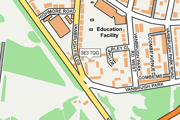 SE3 7QG map - OS OpenMap – Local (Ordnance Survey)
