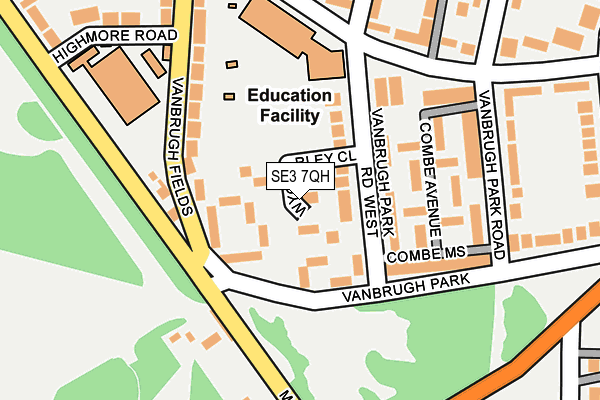 SE3 7QH map - OS OpenMap – Local (Ordnance Survey)