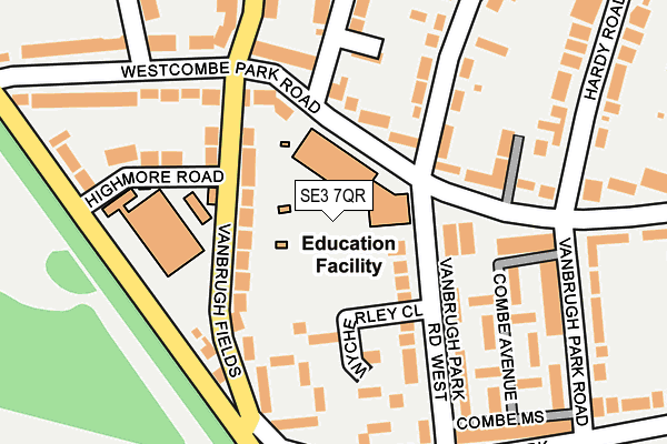 SE3 7QR map - OS OpenMap – Local (Ordnance Survey)