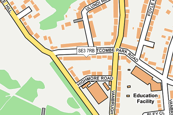 SE3 7RB map - OS OpenMap – Local (Ordnance Survey)